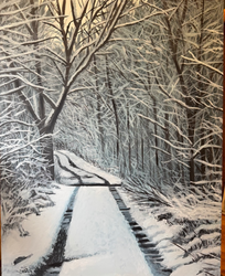 Chelsea Spangler “A Quite Winter Road”- 16x20 